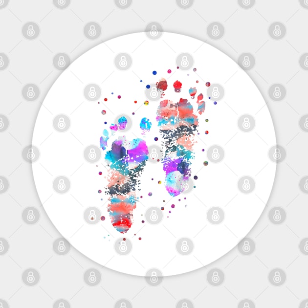 Footprint Magnet by RosaliArt